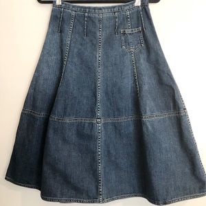 Anthropologie Holding Horses Denim Skirt